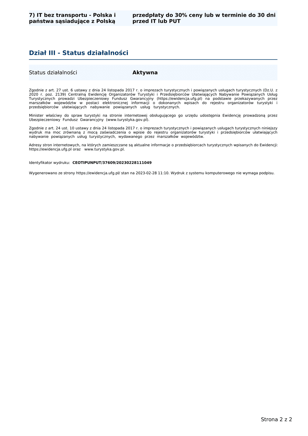 Tour Operator Certificate 2