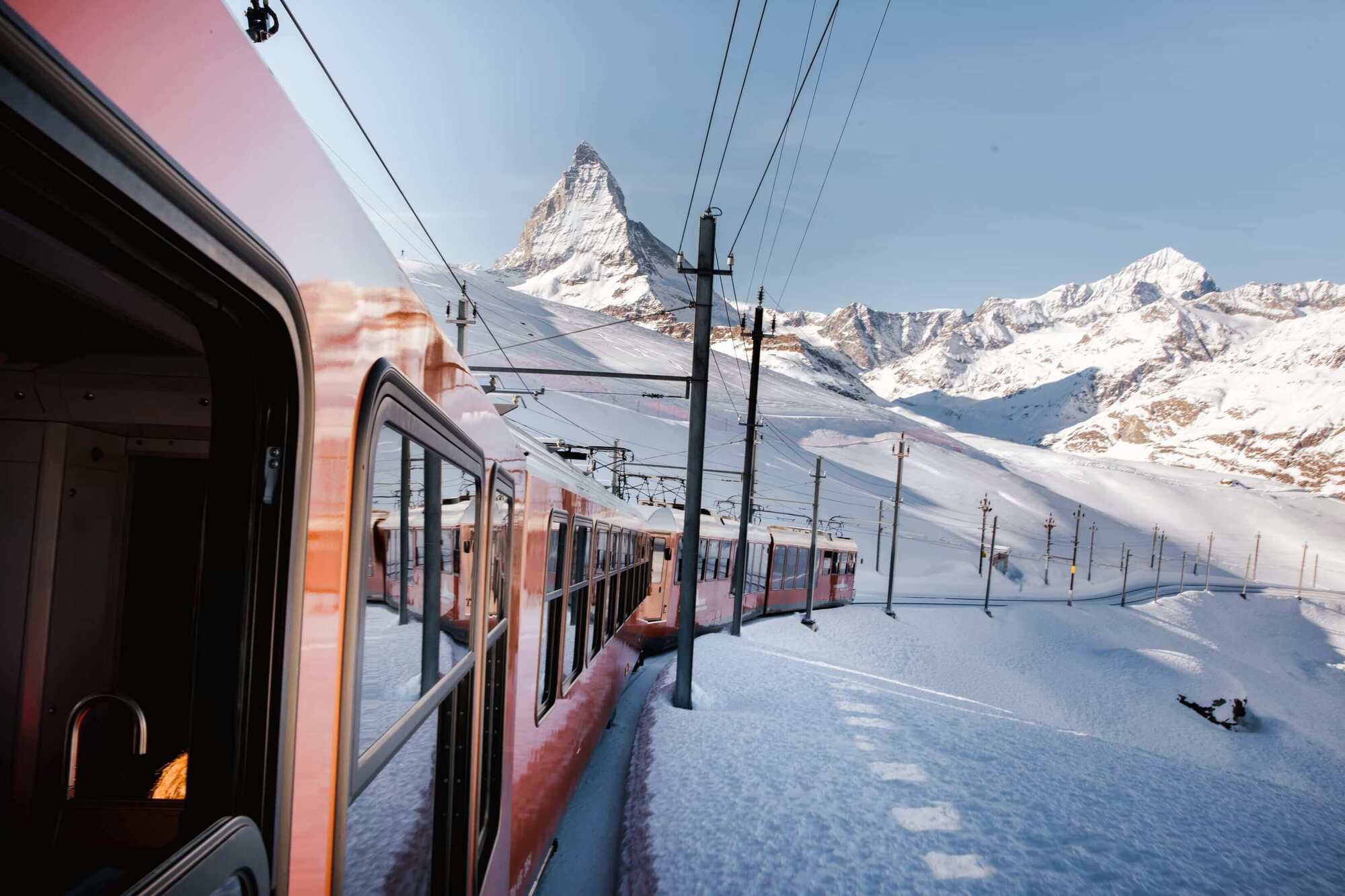 Mountain train in Switzerland